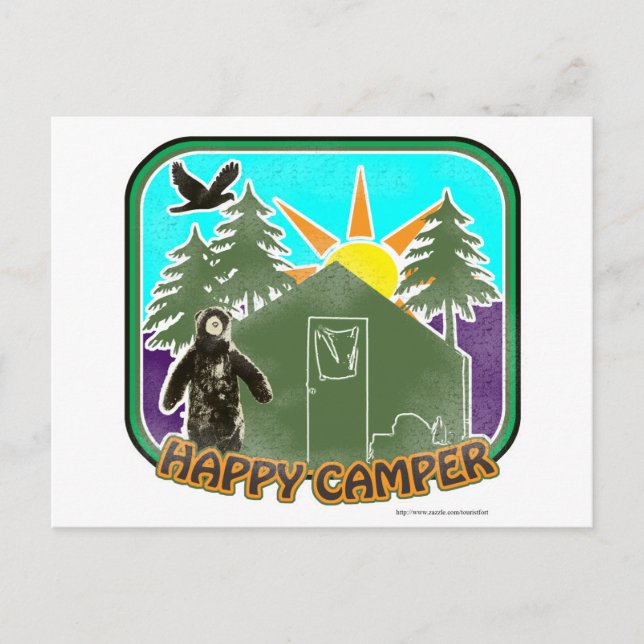 Cartão Postal Cor de Campanha Feliz (Frente)