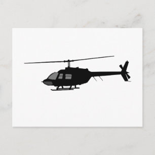 Cartão Postal Cor de Personalização de Silhueta Voadora de Helic