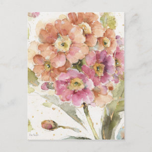 Cartão Postal Cor-de-rosa e laranja