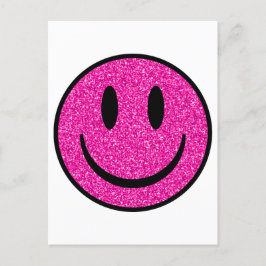 Cartão Postal Cor-de-rosa - Sorriso brilhante