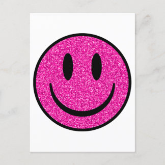 Cartão Postal Cor-de-rosa - Sorriso brilhante