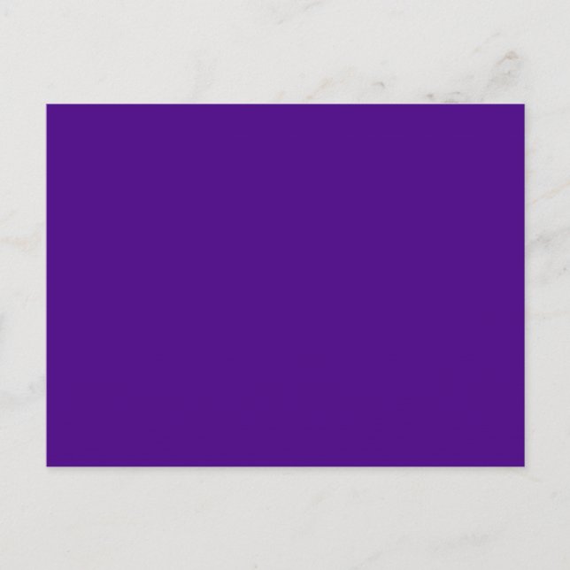 Cartão Postal Cor de Tendência Real Roxo do Indigo Escuro (Frente)
