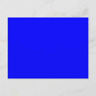 Cartão Postal Cor de Tendência Sólida Real Brilhante Azul Fund