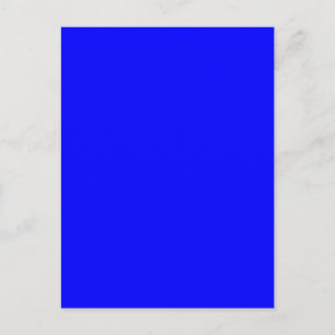 Cartão Postal Cor de Tendência Sólida Real Brilhante Azul Fund