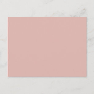 Cartão Postal Cor de Tendência Sólida Rosa Pálida Rosa Dusty