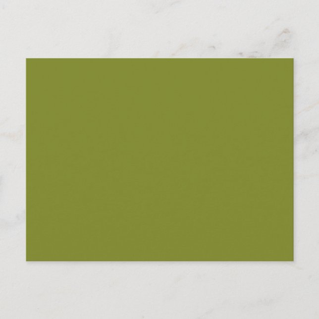 Cartão Postal Cor de Tendência Sólida Verde do Exército Leve Fol (Frente)