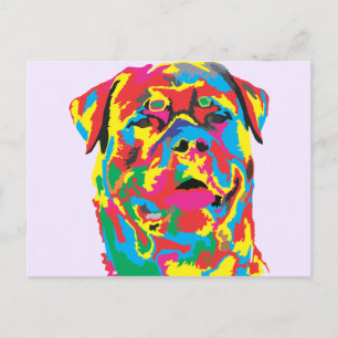 Cartão Postal cor do rottweiler
