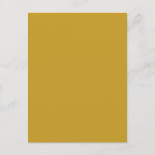Cartão Postal cor personalizado dourado mostarda simples minimal