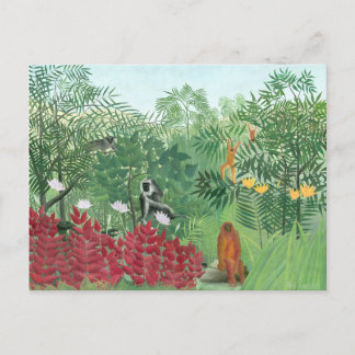 Cartão Postal Cor Restaurada Henri Rousseau Arte da Selva Tropic