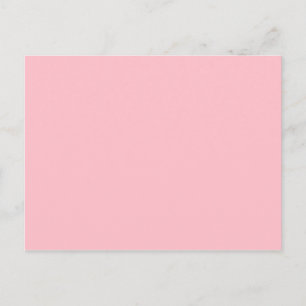 Cartão Postal Cor Rosa Claro Sólida Cor Feminina Pastel