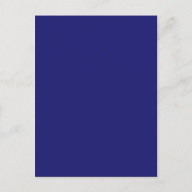 Cartão Postal Cor Sólida Azul-Meia-Noite (Frente)