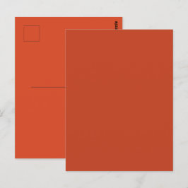 Cartão Postal Cor Sólida da Abóbora Queimada