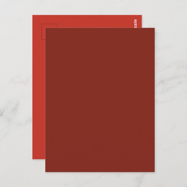 Cartão Postal Cor Sólida da Estação de outono Vermelho Profundo (Frente/Verso)