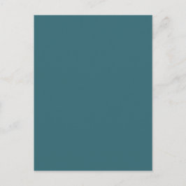 Cartão Postal Cor Sólida do Azul Peacock (Teal Escuro ou Aqua Pr