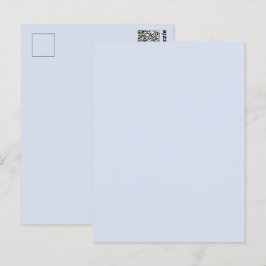 Cartão Postal Cor Sólida do Pastel Branco Suave Cinza