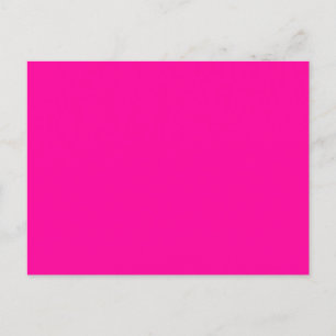 Cartão Postal Cor Sólida Neon Rosa