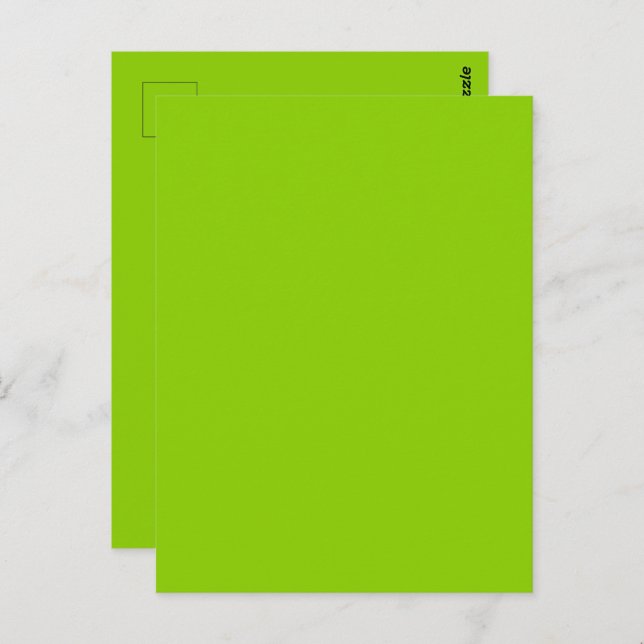 Cartão Postal Cor Sólida Verde Brat (Frente/Verso)