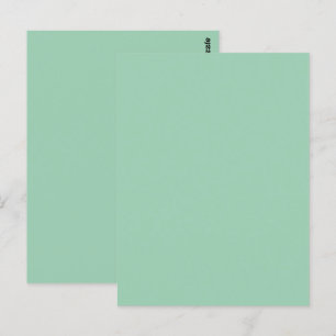 Cartão Postal Cor Sólida Verde Menta Deliciosa