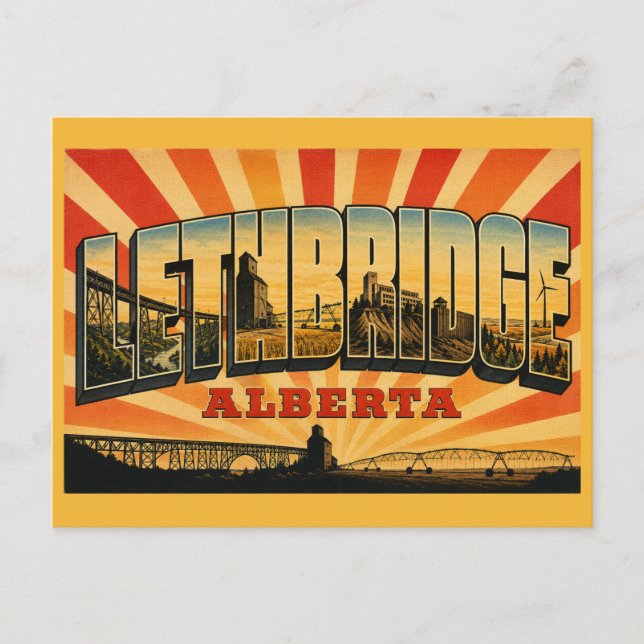 Cartão Postal Coração Agrícola de Lethbridge Alberta (Frente)