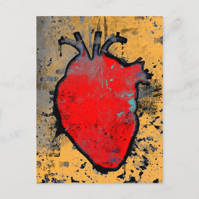 Cartão Postal coração anatômico (Frente)