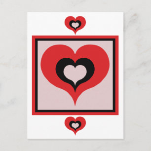 Cartão Postal Coração ao quadrado