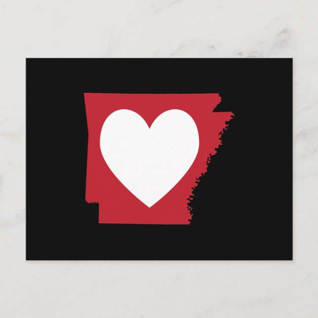Cartão Postal Coração Arkansas (Frente)