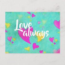 Cartão Postal Coração Bonito Amor Sempre Namorados