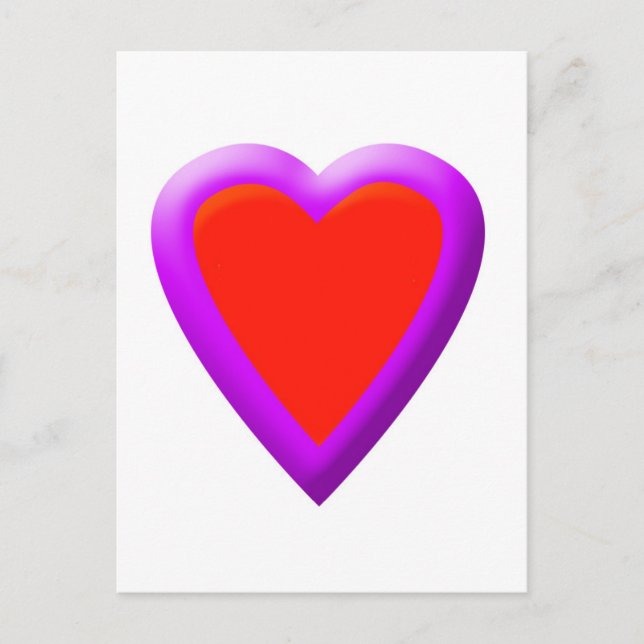 Cartão Postal Coração Brilhante (Frente)