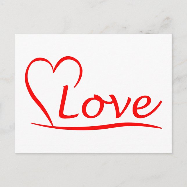 Cartão Postal Coração com amor (Frente)