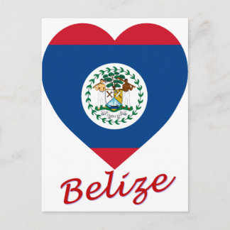 Cartão Postal Coração da Bandeira de Belize