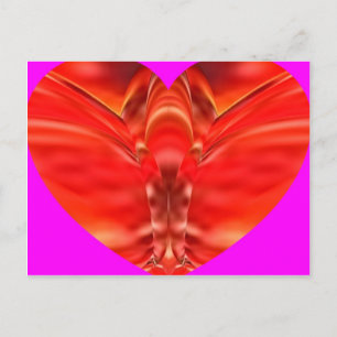 Cartão Postal Coração da borboleta - Glamor Vermelho