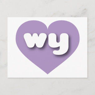 Cartão Postal Coração da lavanda de Wyoming - Eu adoro o porquê