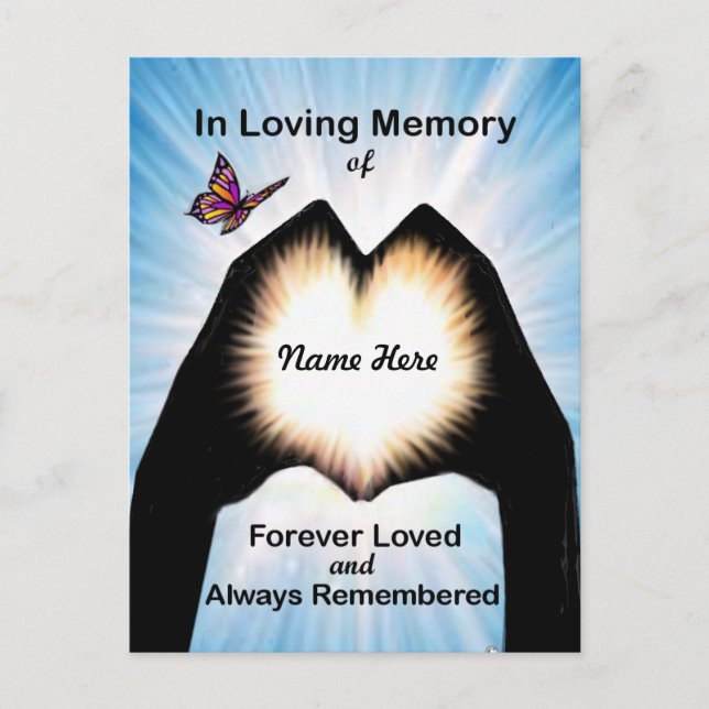 Cartão Postal Coração da Mão Eterna (Frente)