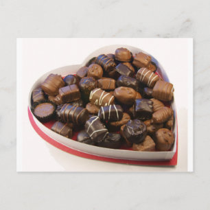 Cartão Postal Coração de Chocolate