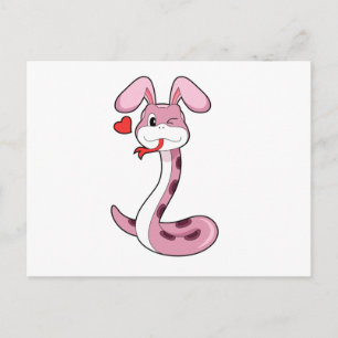 Cartão Postal Coração de Coelho Cobra