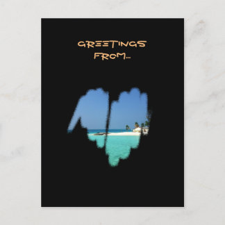 Cartão Postal Coração de Grafite Monocromático de Grande Porte