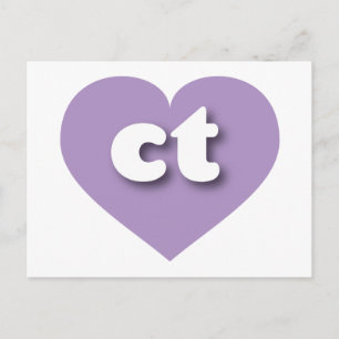 Cartão Postal Coração de Lavanda de Connecticut - amor