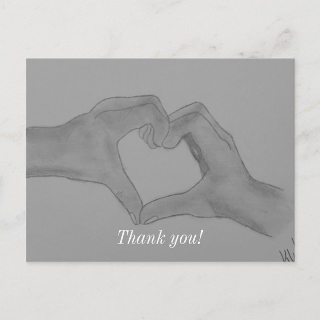 Cartão Postal Coração de Mãos (Frente)