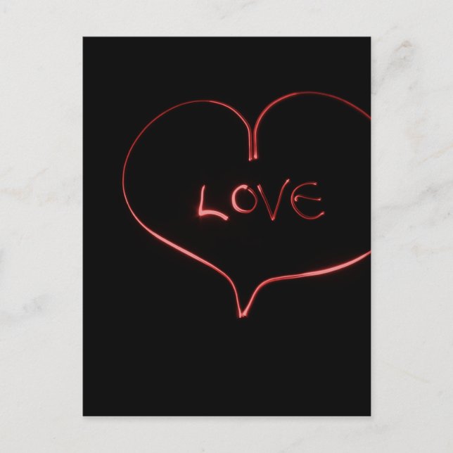 Cartão Postal Coração de Pintura Leve (Frente)