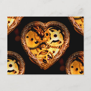 Cartão Postal coração de steampunk