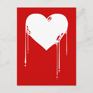 Cartão Postal _coração de tinta