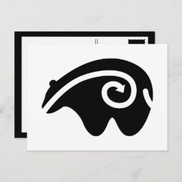 Cartão Postal coração de urso