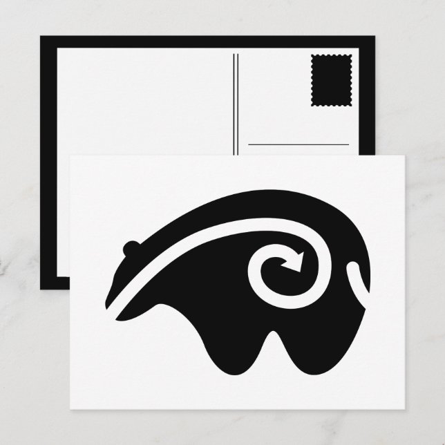 Cartão Postal coração de urso (Frente/Verso)