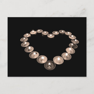 Cartão Postal Coração de velas