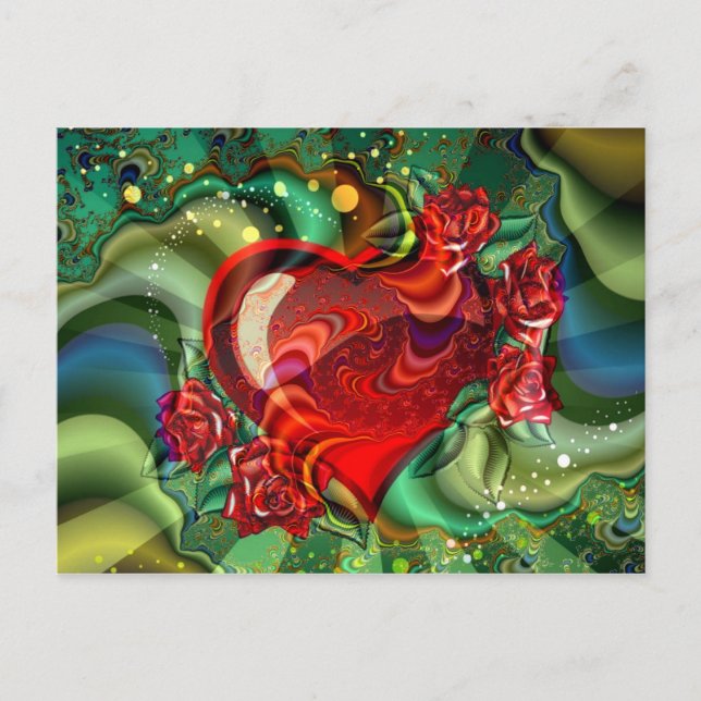 Cartão Postal Coração do Amor (Frente)