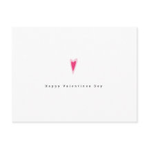 Coração do Dia dos Namorados Minimalista Rosa Verm