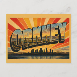Cartão Postal Coração do Neolítico de Orkney Escócia Viagem Vint