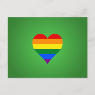 Cartão Postal Coração do orgulho LGBT