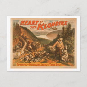 Cartão Postal Coração do Teatro de Mineração Dourada de Klondike