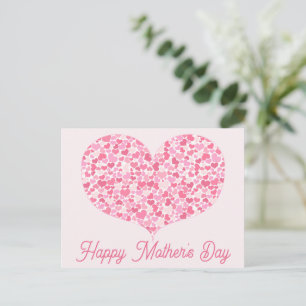 Cartão Postal Coração dos Corações Feliz Dia das Mães Postcard